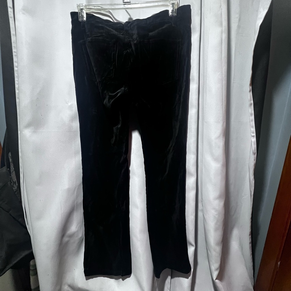 Lauren Ralph Lauren Black Velvet Trousers Size 10 Classic Straight Leg - Picture 3 of 5